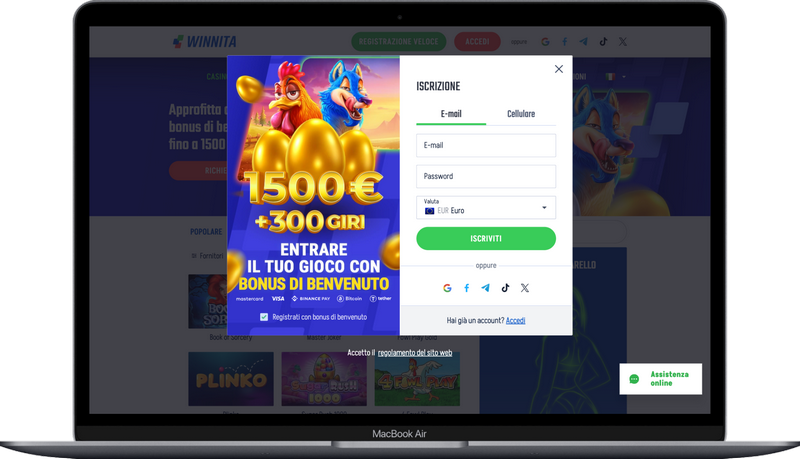 Slot nel sito di Winnita Casino